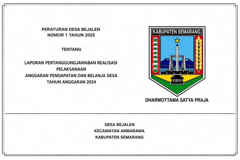 PERDES 1 Laporan Pertanggunjawaban