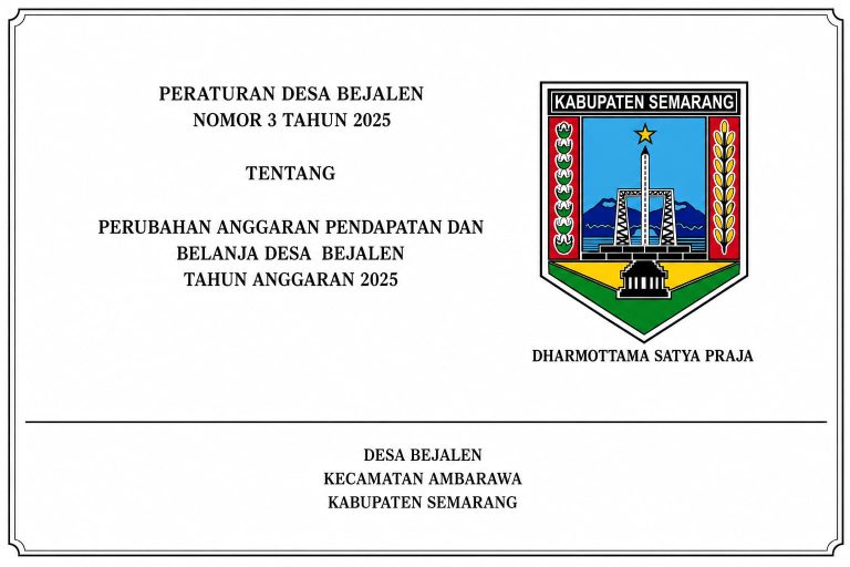 Perdes 3 Tahun 2025 Perubahan Anggaran